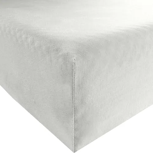 Erwin Müller Spannbettlaken Bamberg Mako-Feinjersey weiß Größe 90x190 cm - 100x200 cm - pflegeleicht, bügelfrei, hohe Formstabilität, mit Rundumgummi