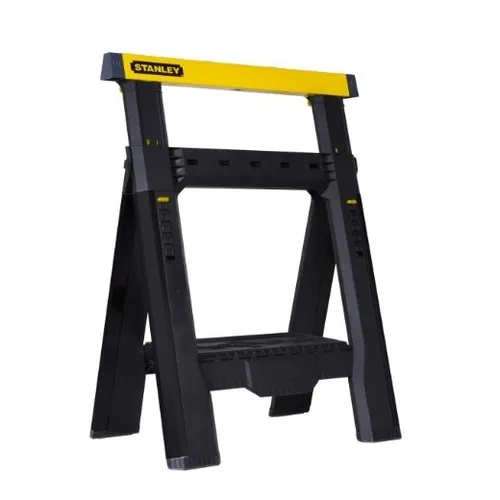 Stanley Arbeitsbock Vario - Höhenverstellbar und Klappbar - Gestelle mit innovativem Mechanismus zur Höhenverstellung, ideal für verschiedene Einsatzbereiche. Tragkraft von 450 kg und platzsparend zusammenklappbar.