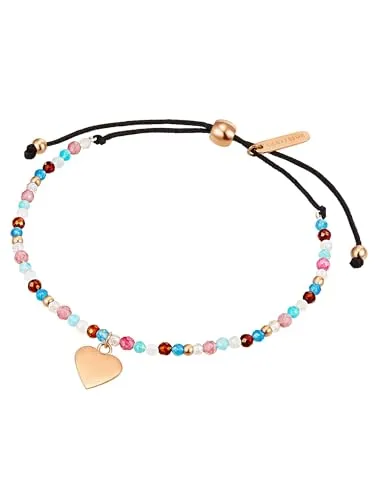 Eastside Edelstahlarmband roségold - Armschmuck aus hochglanzpoliertem Edelstahl in Roségold und Schwarz, ideal für einen eleganten Look mit Zugverschluss für einfachen Tragekomfort.