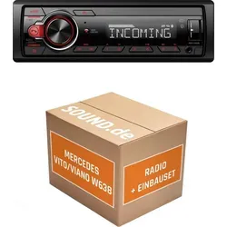 Pioneer MVH330DAB Autoradio Einbaupaket für Mercedes Vito/Viano W638