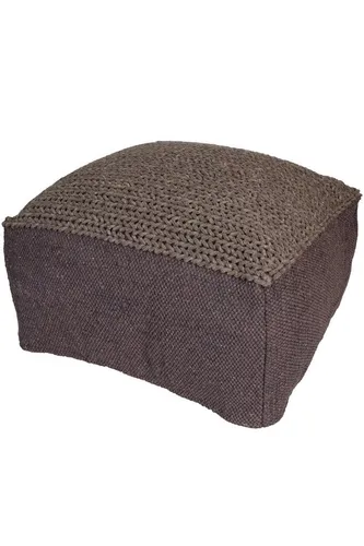 Marrakesch Orient & Mediterran Interior Sitzkissen Sitzpouf Bailee 60cm Eckig Braun - Sitzsäcke, handgestrickt aus 100% Baumwolle, leicht und strapazierfähig – ideal als komfortable Sitzgelegenheit oder kreative Deko für jedes Zimmer.