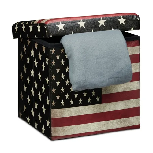 Faltbarer sitzhocker würfel Sitzwürfel Aufbewahrungshocker Kunstlederhocker