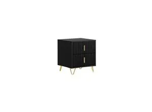 SoBuy Nachttisch FBT115 - Eleganter Nachtschrank mit 2 Schubladen - Nachtkonsolen mit pflegeleichter Oberfläche und einfacher Selbstmontage, ideal für stilvolle Schlafzimmer.