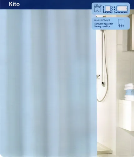 Duschvorhang Textil »Kito« Farbe: Azurblau 120x200 cm Kleine Wolke