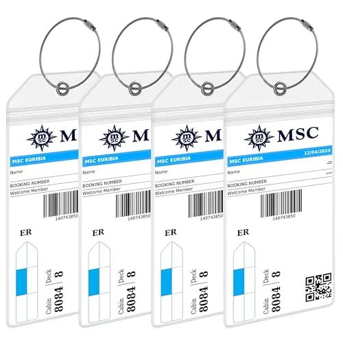 MSC Kofferanhänger [4er-Pack] – Wasserfest & Robust für Kreuzfahrten