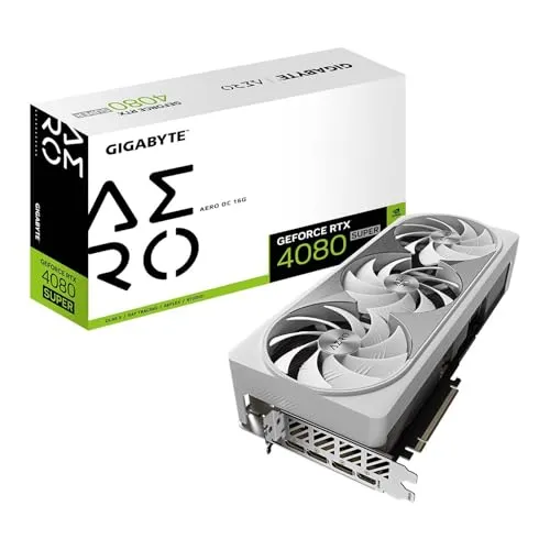 Gigabyte GeForce RTX 4080 SUPER 16GB Aero OC - 16GB GDDR6X, 2595 MHz Boost, perfekte Leistung für Gaming und kreative Anwendungen