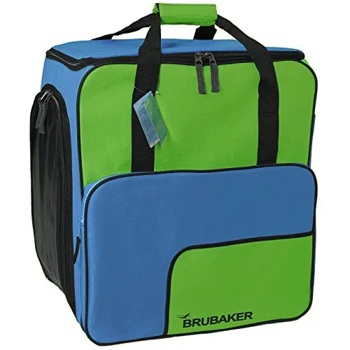 HENRY BRUBAKER Skischuhtasche mit Rucksackfunktion - Winteredition in 6 Farben - Robuste Skischuhtasche aus 600D Polyester mit separater Stiefel-Garage und viel Stauraum für Helm und Bekleidung. Ideal für den professionellen Einsatz und bequem zu tragen dank Rucksacksystem und gepolstertem Tragegriff.