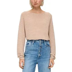 s.Oliver Damen Pullover 82w0 Braun, S - Pullover für Damen mit Rundhalsausschnitt, langen Raglanärmeln und Rollsaum – perfekt für einen lässigen Look und angenehmen Tragekomfort.