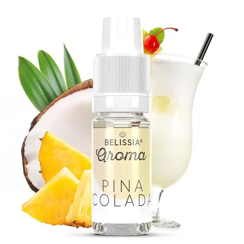 Belissia Lebensmittelaroma - Pina Colada - Hochdosiertes Lebensmittel Aroma 10ml. Zur Verwendung in Lebensmitteln & Getränken für Vernebler, Nebelmaschinen, Diffuser uvm.
