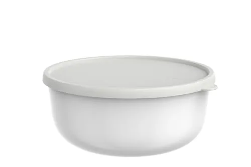 Mepal - Mikrowellengeschirr Lumina - Frischhaltedosen mit Deckel für Kühlschrank, Gefrierschrank, Dampfgarer & Mikrowelle - Mikrowellenschüsseln mit Deckel - Aufbewahrungsbox - 3000 ml - White