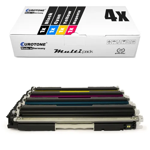 4x Toner f�r HP LaserJet Pro 100Ecolor MFP M 175 p a q r b c e nw, CMYK