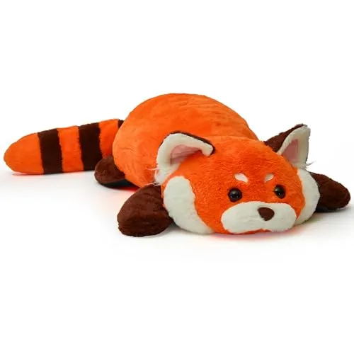 Pink Papaya Roter Riesen Kuschel Panda Feuerfuchs 100cm - KUSCHELIG: XXL Kuscheltier aus hochwertigem, weichem Plüsch. Ideal für Kinder und Erwachsene. Zertifiziert nach EN71 für Spielzeugsicherheit. PFLEGELEICHT: Handwäsche bis 30°C möglich. Ein großes Geschenk für Freude und Begeisterung!