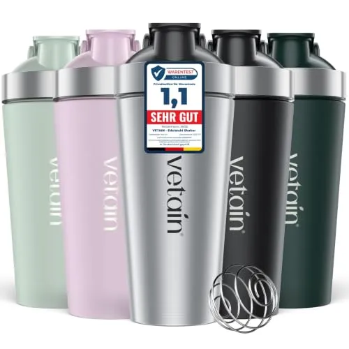 VETAIN Edelstahl Shaker Proteinshake