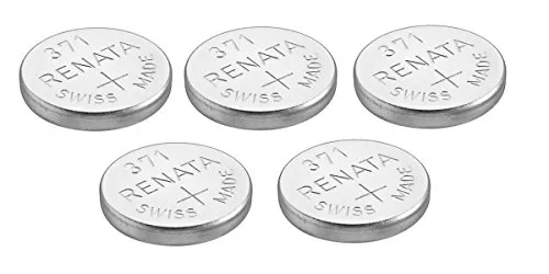 Renata Uhrenbatterie 371 oder SR920SW, Swissness, 1,5 V 5 x 371 or SR 920 SW Silber