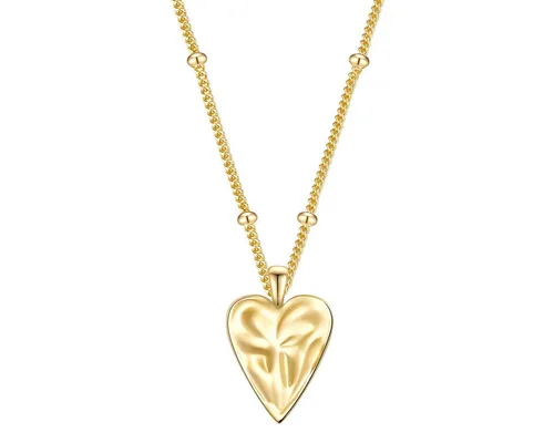 Glanzstücke München Damen Halskette Herz aus Sterling Silber - Elegante Halskette in 40,0 + 5,0 cm aus 925er Sterlingsilber, mit zeitlosem Herzmotiv. Perfekt für besondere Anlässe oder als Geschenk für Ihre Liebsten.