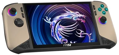 MSI Claw 8 AI+ A2VM-015 Handheld Spielekonsole - Konsolen mit 1TB Speicherkapazität, 8 Zoll Bildschirm und USB PD-kompatiblem Ladegerät für ununterbrochenen Spielspaß.