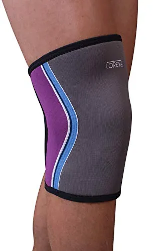 LOREY Hochwertige Kniebandage, Kniestütze aus hochelastischem offenporigen Neopren (XXL)