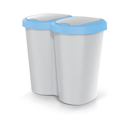 Compacta B Duo Abfallbehälter 40L blau/aschgrau