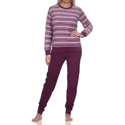 Normann Pyjama Damen Frottee Schlafanzug