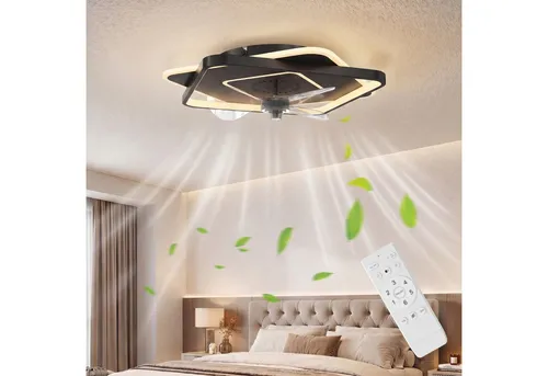 HOMCOM Deckenventilator mit Licht – modernes Design mit dimmbarer LED