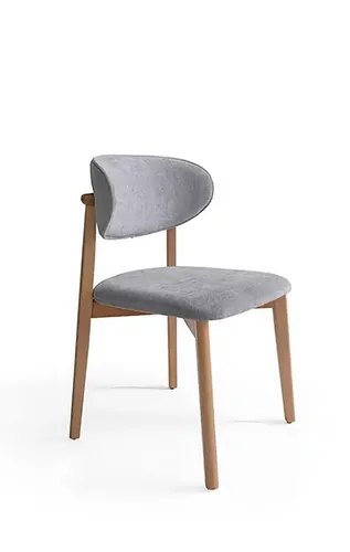 Gepolsterter Esszimmerstuhl in Grau – Modern und Komfortabel - Eleganter Esszimmerstuhl mit gepolstertem Sitz für höchsten Komfort. Ideal für Esszimmer, Küche oder Wohnzimmer. Maße: 55 x 45 x 82 cm, modernes Design, robustes Holzgestell.