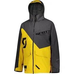 Scott XT Shell Dryo Snowmobil Jacke, grau-gelb, Größe M - Hochwertige, atmungsaktive Snowmobil Jacke mit voll geschweißtem Außenmaterial und belüftetem Mesh-Futter für optimalen Komfort bei jedem Wetter.