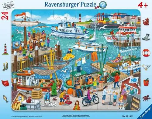 Ravensburger 06152 Puzzle: Ein Tag am Hafen 24 Teile 6152