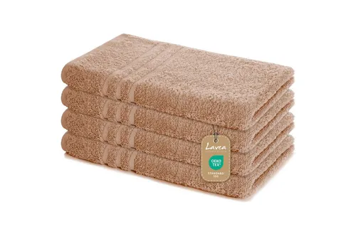 Lavea Handtuch Set Frottierserie Elena, Handtuch in braun von Lavea