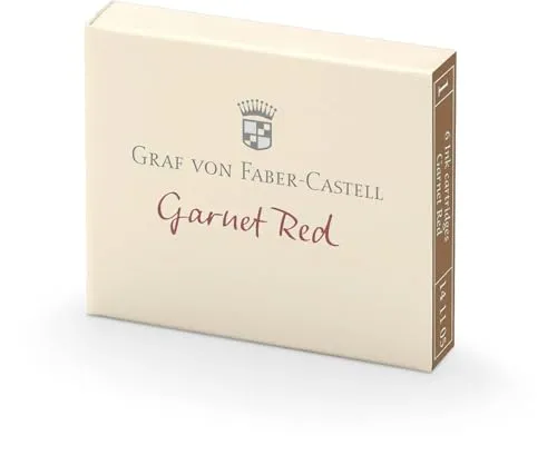 Graf von Faber-Castell 141105 Tintenpatronen, granatrot