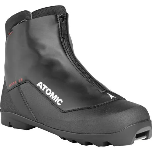 ATOMIC Herren Langlaufschuhe Savor 25 Black-red 40 2/3 - Skischuhe mit Prolink Touring Sohle, ideal für Classic-Laufen und kompatibel mit gängigen Bindungen. Wasserabweisende Abdeckung und integrierte Fersenschale bieten optimalen Halt und Komfort auf Tour.