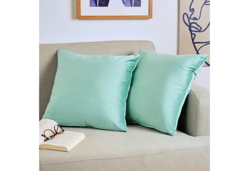 Blumtal Kissenbezug 2er Set - dekorativer Samt Kissenbezug mit verstecktem Reißverschluss, Kissenhülle für Zierkissen, waschbar