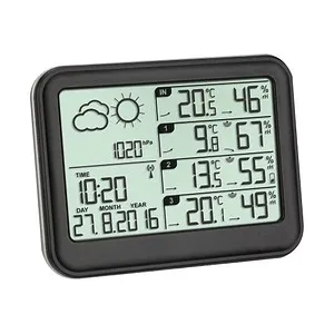 TFA VIEW 35.1142.01 - Wetterstation schwarz, präzise Wetterdaten und modernes Design für Ihr Zuhause