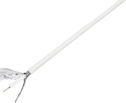 Produktbild TRU Components 1570973 Koaxialkabel Außen-Durchmesser: 6.60mm RG6 /U 75Ω 120 dB Weiß 10m
