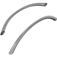 vidaXL Griff 2 Stk Silber 107 x 3,6 x 23 mm Edelstahl 864689