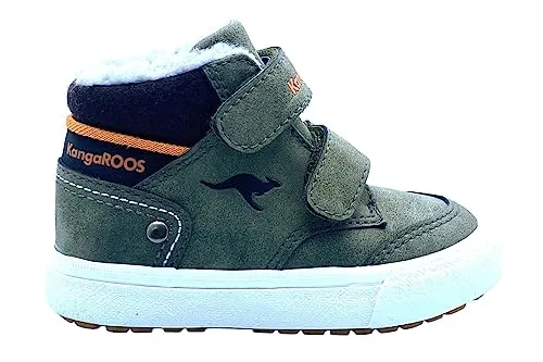 KangaROOS Unisex Kinder K-Hut Sneaker, Olive Flame, 22 EU von KangaROOS