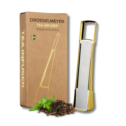 Drosselmeyer Tea Infuser Edelstahl Teesieb (Gold) in gold von Drosselmeyer