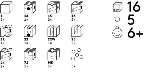 Cuboro Kugelbahn Erweiterungsset Speed - Extra Set 211 - Kugelbahnen für kreative Baumeister ab 6 Jahren, fördert die motorischen Fähigkeiten und die Logik.