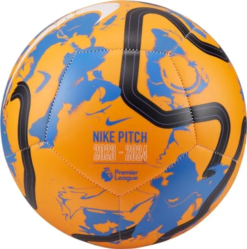 Nike Premier League Pitch Fußball 2023/24 (Größe 5, Orangeblau)