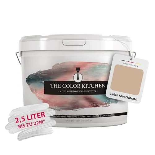 A.S. Création Wandfarbe 6010 Latte Macchiato Braun - Farben & Lacke, seidenmatte Innenfarbe in 2,5l für ein warmes Ambiente, ideal für kreative Raumgestaltungen.