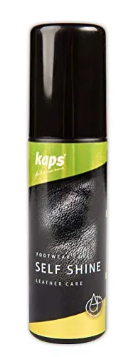 Kaps Schuhcreme, sofortiger Glanz, flüssige Paste für Schuhe & Stiefel aus Leder, mit natürlichem Bienenwachs, Self-Shine, 3 Farben (118 -schwarz)