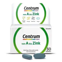 Centrum Von A bis Zink - Hochwertiges Nahrungsergänzungsmittel - Nahrungsergänzungsmittel zur täglichen Komplettversorgung mit Mikronährstoffen. Nur 1 Tablette täglich für optimale Gesundheit und Wohlbefinden.