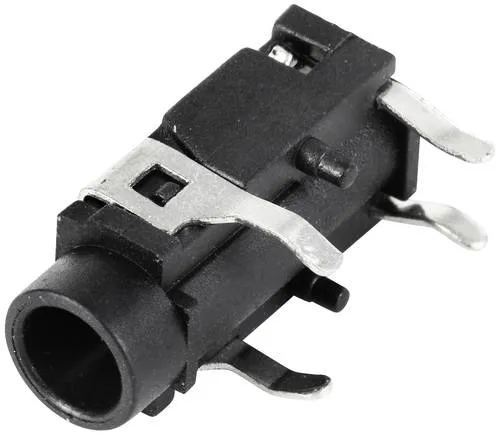 Produktbild TRU COMPONENTS TC-9201960 Klinken-Steckverbinder 3.5mm Buchse, Einbau horizontal Polzahl: 3 Stereo Schwarz