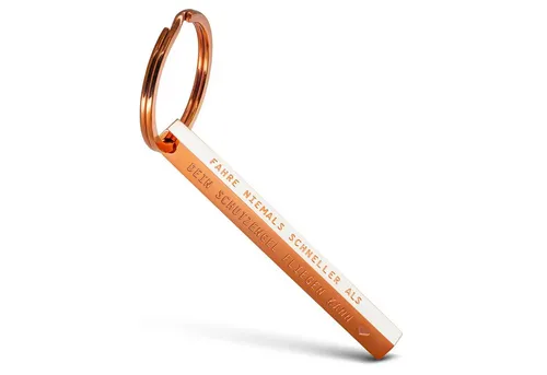 FABACH Schlüsselanhänger Cuboid aus Edelstahl in pink von FABACH