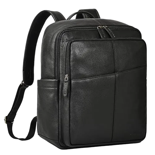 STILORD Maurizio Großer Leder Rucksack für Herren - Business & Freizeit - Eleganter Leder-Rucksack für Herren bis 15,6 Zoll Laptop. Viel Stauraum, durchdachte Fächer und hoher Tragekomfort machen ihn zum idealen Begleiter für Büro, Uni und Reisen.