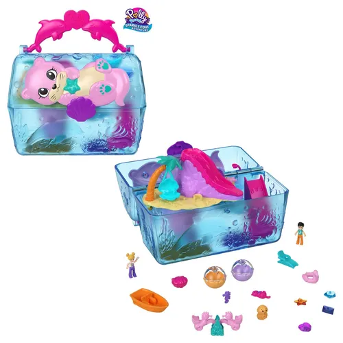 Polly Pocket Glitzerbucht Abenteuer Insel Schatztruhe von Polly Pocket