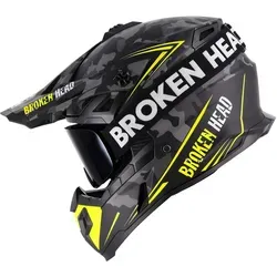 Broken Head Crosshelm Squadron Gelb mit MX-Brille Struggler Schwarz - Entfessle deine Geschwindigkeit! Der Squadron Helm bietet dir besten Schutz und die MX-Struggler Brille sorgt für klare Sicht mit magnetischen Gläsern. Ideal für jedes Abenteuer auf zwei Rädern!