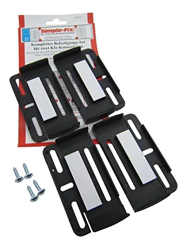 Simple Fix Nummernschildhalter Kennzeichen Halter Träger KFZ Auto PKW LKW 2 x