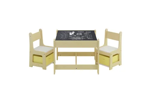 [en.casa] Irixoa Kindertisch mit 2 Stühlen von en.casa