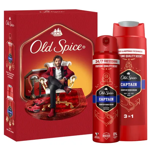 Old Spice Geschenkset Gentlemen Captain: Deo & Duschgel Set