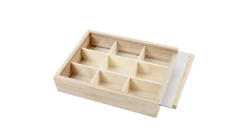 creativ company Holzbox mit Glasdeckel
